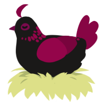 (unnamed), a sable and maroon chicken with a neck-speckle pattern