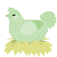 Glow stik, a gluppy chicken with a lace pattern