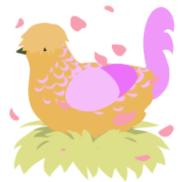 giorno, a honey and lavender chicken with a half-lace pattern