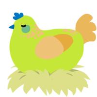 (unnamed), a lime and honey chicken with a neck-speckle pattern