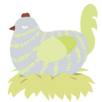 Ew Ew Ew Ugly, a mist and lemon chicken with a bar pattern