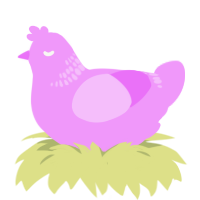 (unnamed), a lavender chicken with a neck-band pattern