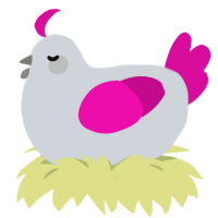 Purple Cauliflower, a mist and fuchsia chicken