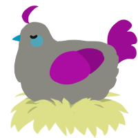 Joerge, a ash and plum chicken