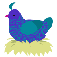 (unnamed), a indigo and sea chicken with a double-lace pattern
