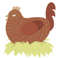 Beige Sweater Mom, a brown and russet chicken with a lace pattern