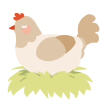 (unnamed), a cream and beige chicken with a head pattern