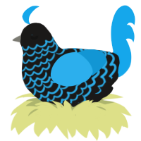 (unnamed), a sable and sky chicken with a lace pattern
