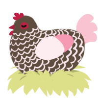 (unnamed), a bark and rose chicken with a lace pattern