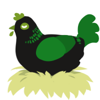 Wreck, a sable and leaf chicken with a neck-band pattern