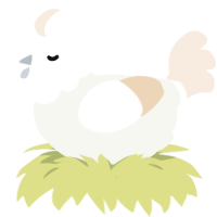 Messiah, a white and cream chicken with a head pattern