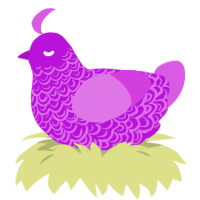 The it the it, a amethyst and orchid chicken with a double-lace pattern