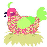 unnamed, a orchid and spring chicken with a double-lace pattern