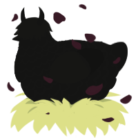 Sha Doh, a black chicken with a lace pattern
