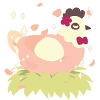 Faith, a pink and rose chicken with a head pattern