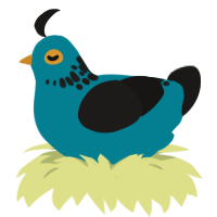 A sea and sable chicken with a neck-speckle pattern