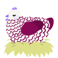 (unnamed), a white and wine chicken with a lace pattern