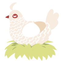 (unnamed), a cream chicken with a lace pattern