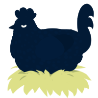Umbra, a tumblr chicken with a speckle pattern