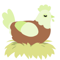 Shrek the 1st, a brown and apple chicken with a head pattern