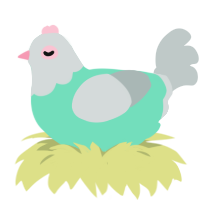 (unnamed), a mint and silver chicken with a head pattern