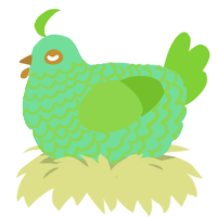 (unnamed), a spring and grass chicken with a lace pattern