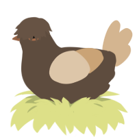 (unnamed), a bark and beige chicken