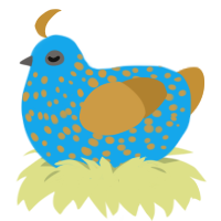 (unnamed), a sky and gold chicken with a speckle pattern