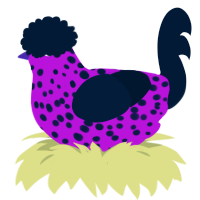 (unnamed), a amethyst and tumblr chicken with a speckle pattern