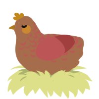 (unnamed), a brown and red chicken with a half-lace pattern