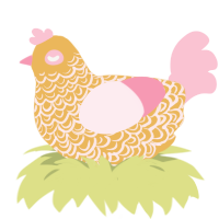 1, a honey and rose chicken with a double-lace pattern