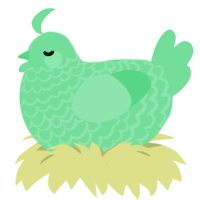 A spring chicken with a lace pattern