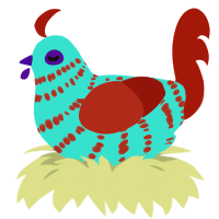 neon tetra, a aqua and red chicken with a bar pattern