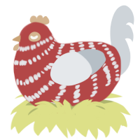 (unnamed), a red and mist chicken with a bar pattern