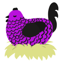 (unnamed), a amethyst and sable chicken with a lace pattern
