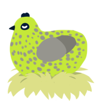 GetInto Hypnosis Mic, a lime and ash chicken with a speckle pattern