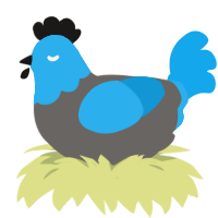 (unnamed), a grey and sky chicken with a head pattern