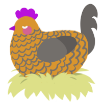 Agrizoophobia, a orange and grey chicken with a lace pattern