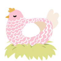 Minnesota Sushi, a rose and cream chicken with a lace pattern