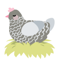(unnamed), a ash and mist chicken with a lace pattern
