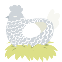 (unnamed), a mist and white chicken with a lace pattern