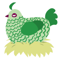 (unnamed), a gluppy and viridian chicken with a lace pattern