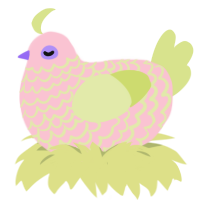 Salmon Pastel, a rose and lemon chicken with a lace pattern