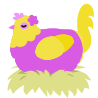 (unnamed), a orchid and yellow chicken with a head pattern