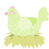 (unnamed), a apple chicken with a speckle pattern