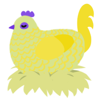 lemon zest, a lemon and yellow chicken with a lace pattern