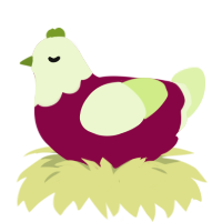 baby, a maroon and apple chicken with a head pattern