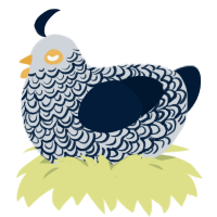 A mist and tumblr chicken with a double-lace pattern