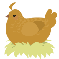 cookie, a gold chicken with a half-lace pattern