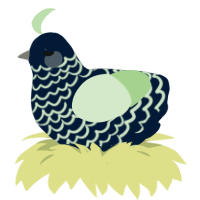 A tumblr and gluppy chicken with a lace pattern